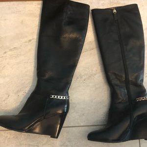 Elaine Turner Wedge Knee Length Boots
